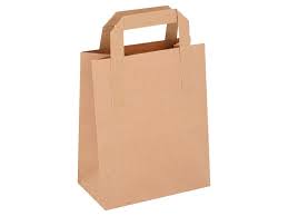 FyNite Medium White Block Bottom Take-Away Food Bags - 220mm x 105mm x 250mm (100 pieces) – 1 x 100s