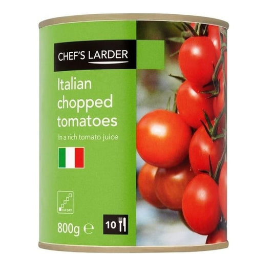 Chef's Larder Italian Chopped Tomatoes in a Rich Tomato Juice 800g – 6 x 800g