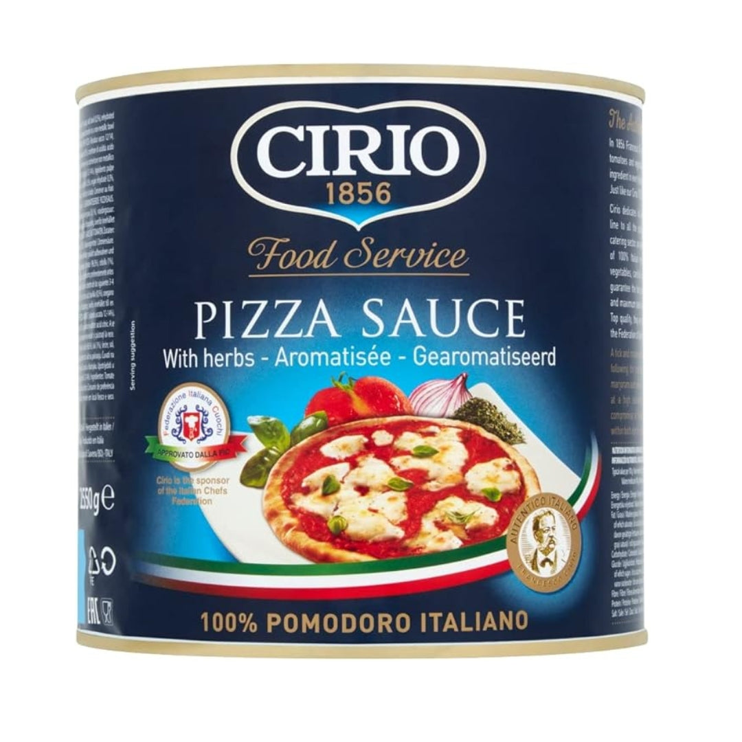 Cirio Pizza Sauce With Herbs 2.55kg Food Service Single Pack For Professional Kitchens UK