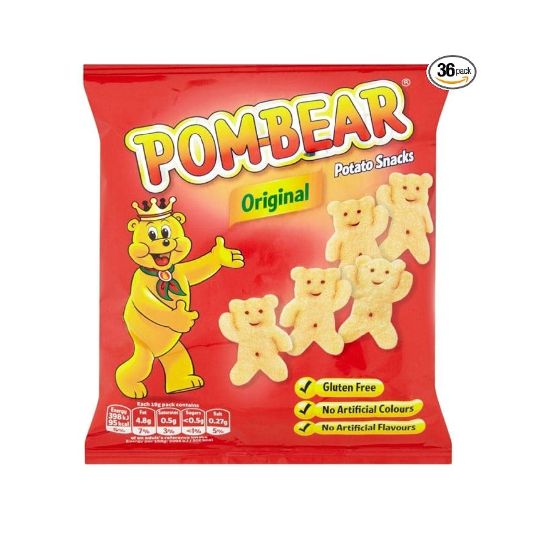 Pom-Bear Original Crisps 19g – 36 x 19g