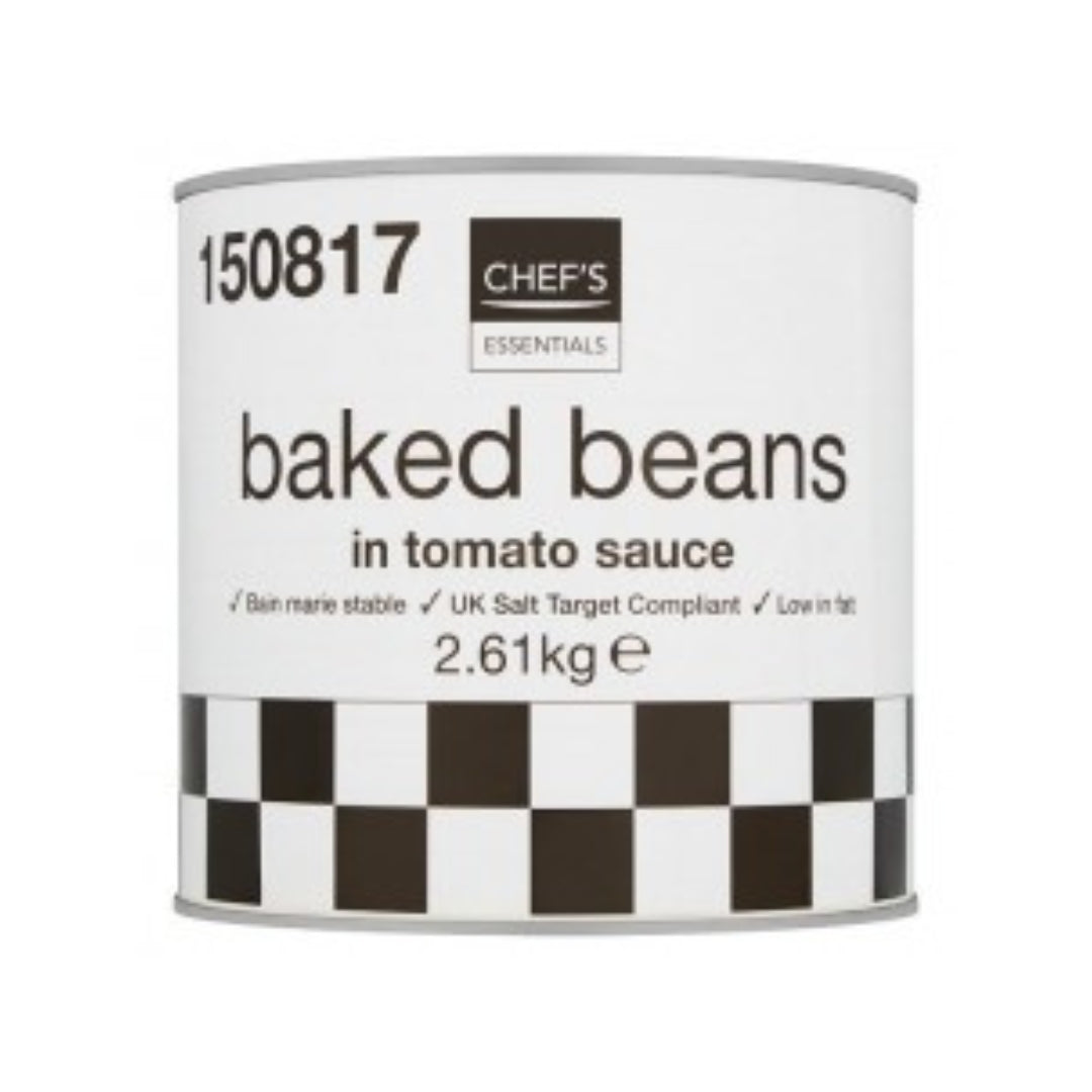 Chef's Essentials Baked Beans in Tomato Sauce Rich in Nutrition 2.61kg 6 x 2.61kg