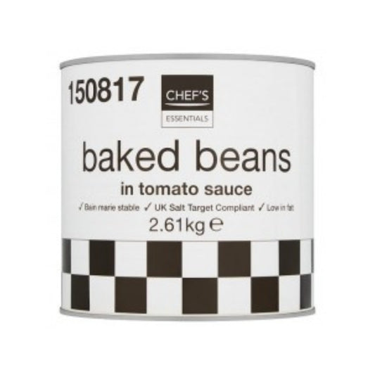 Chef's Essentials Baked Beans in Tomato Sauce 2.61kg – 6 x 2.61kg