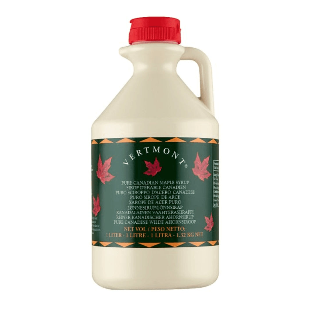 Vertmont Maple Syrup Pure Canadian 1 Litre Bottle Suitable For Breakfast And Cooking