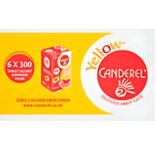 Canderel Yellow Tablet Sachets Dispencer Packs 153g – 6 x 300s