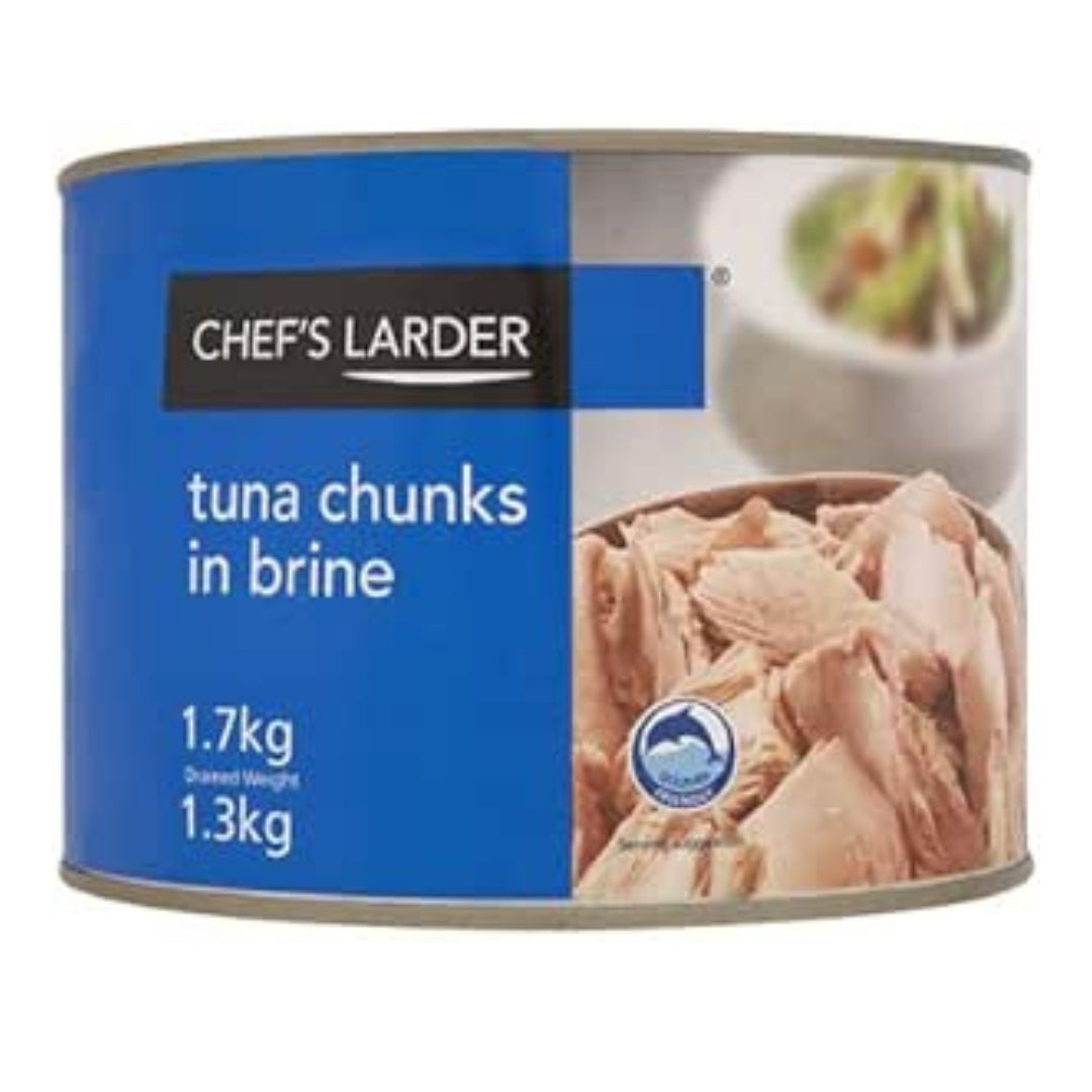 Chef's Larder Tuna Chunks Skipjack In Brine Foodservice Multi Pack Catering Size 6 x 1.7kg