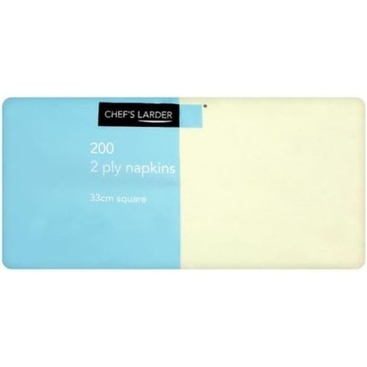 Chef's Larder 200 2ply Burgundy Napkins 33cm Square – 1 x 200s