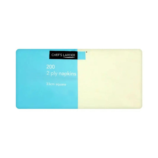 Chef's Larder 200 2 Ply Cream Napkins 33cm Square – 10 x 200s