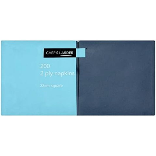 Chef's Larder 200 Dark Blue 2 Ply Napkins 33cm Square – 1 x 200s