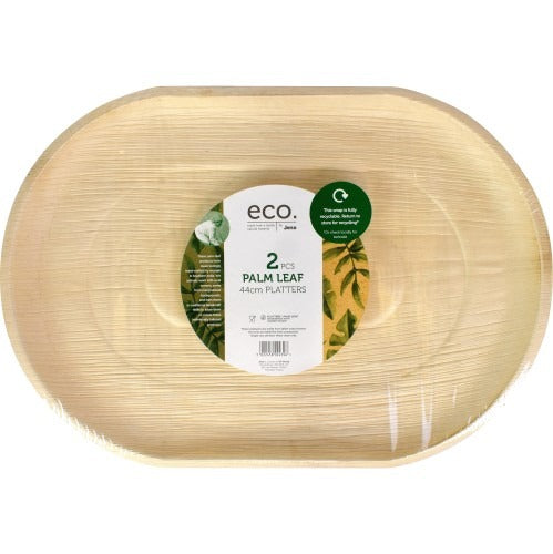 Jena Palm Leaf Oval Platters 44cm 5pk – 7 x 5pk