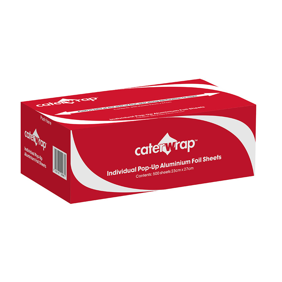 Caterwrap Individual Pop-Up Aluminium Foil Sheets – 8 x 500s