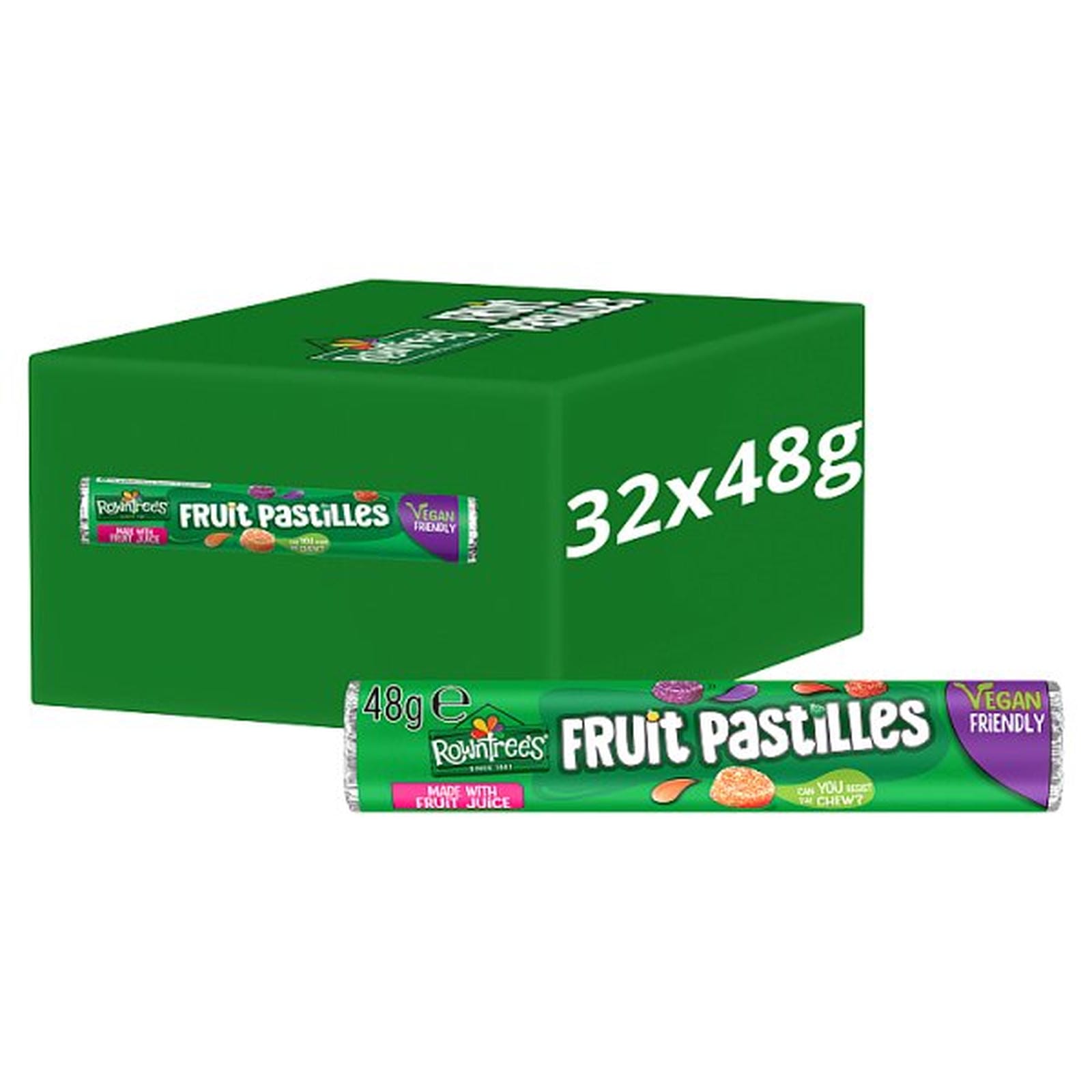 Rowntree's Fruit Pastilles Sweets Tube 48g