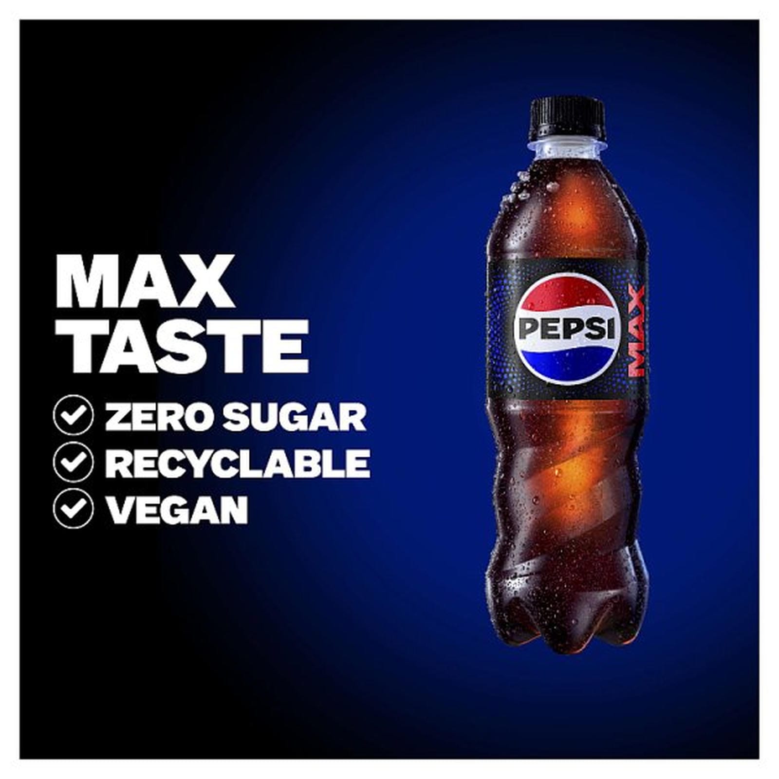 Pepsi Max No Sugar Cola Bottle 500ml