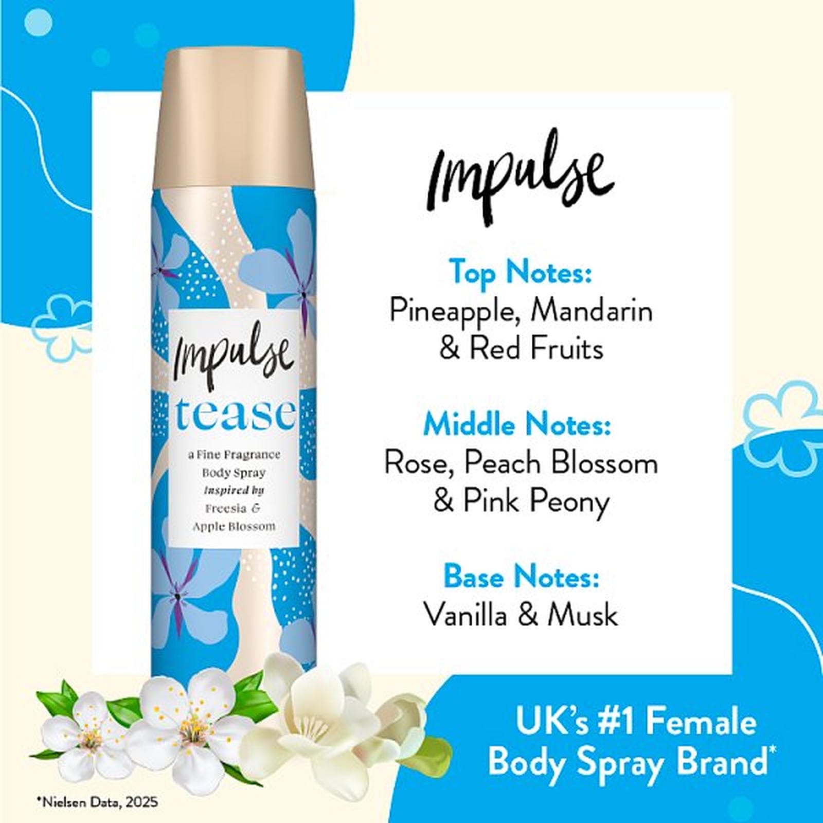 Impulse Tease Body Spray 75ml