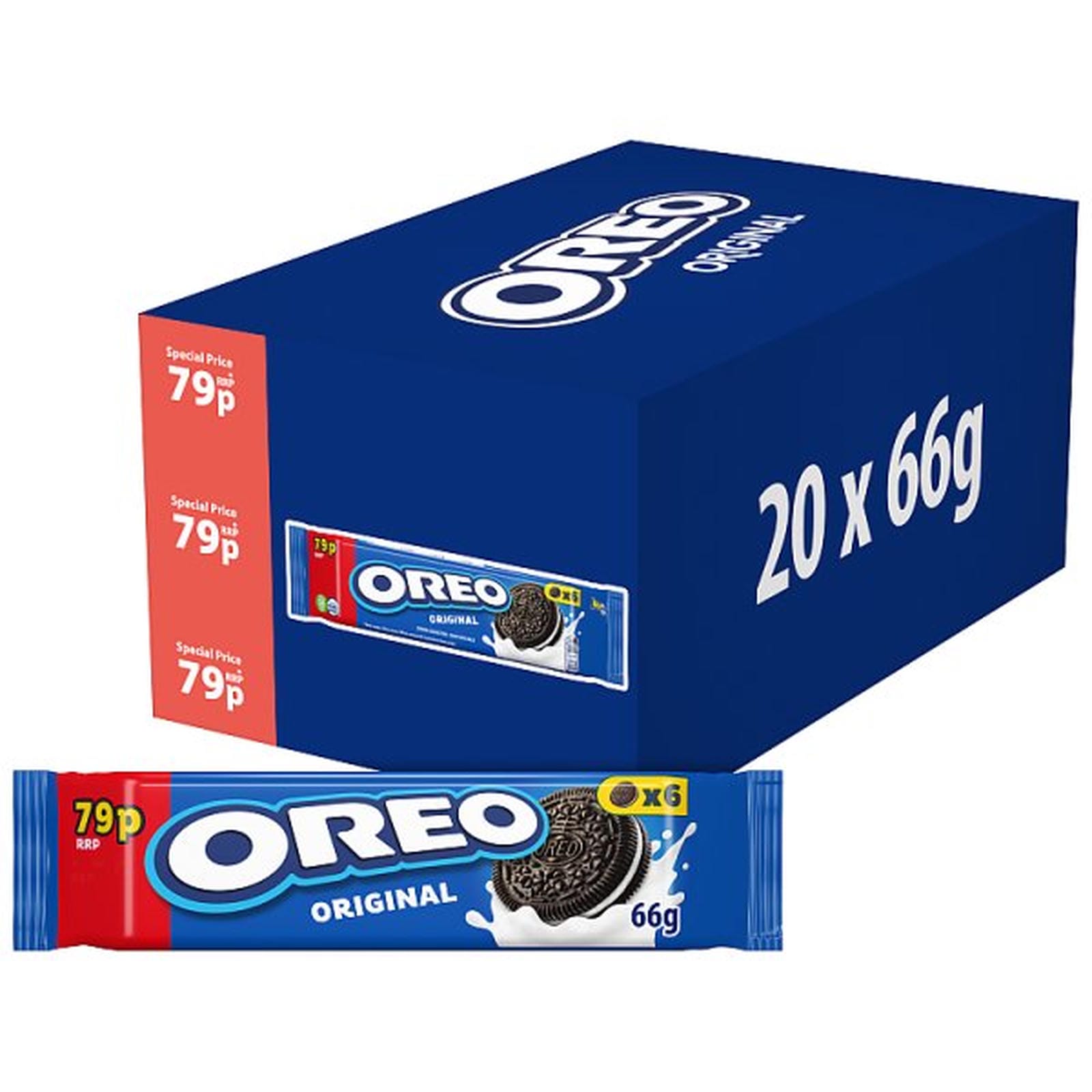 OREO Original Vanilla Sandwich Biscuit Snack Pack 66g