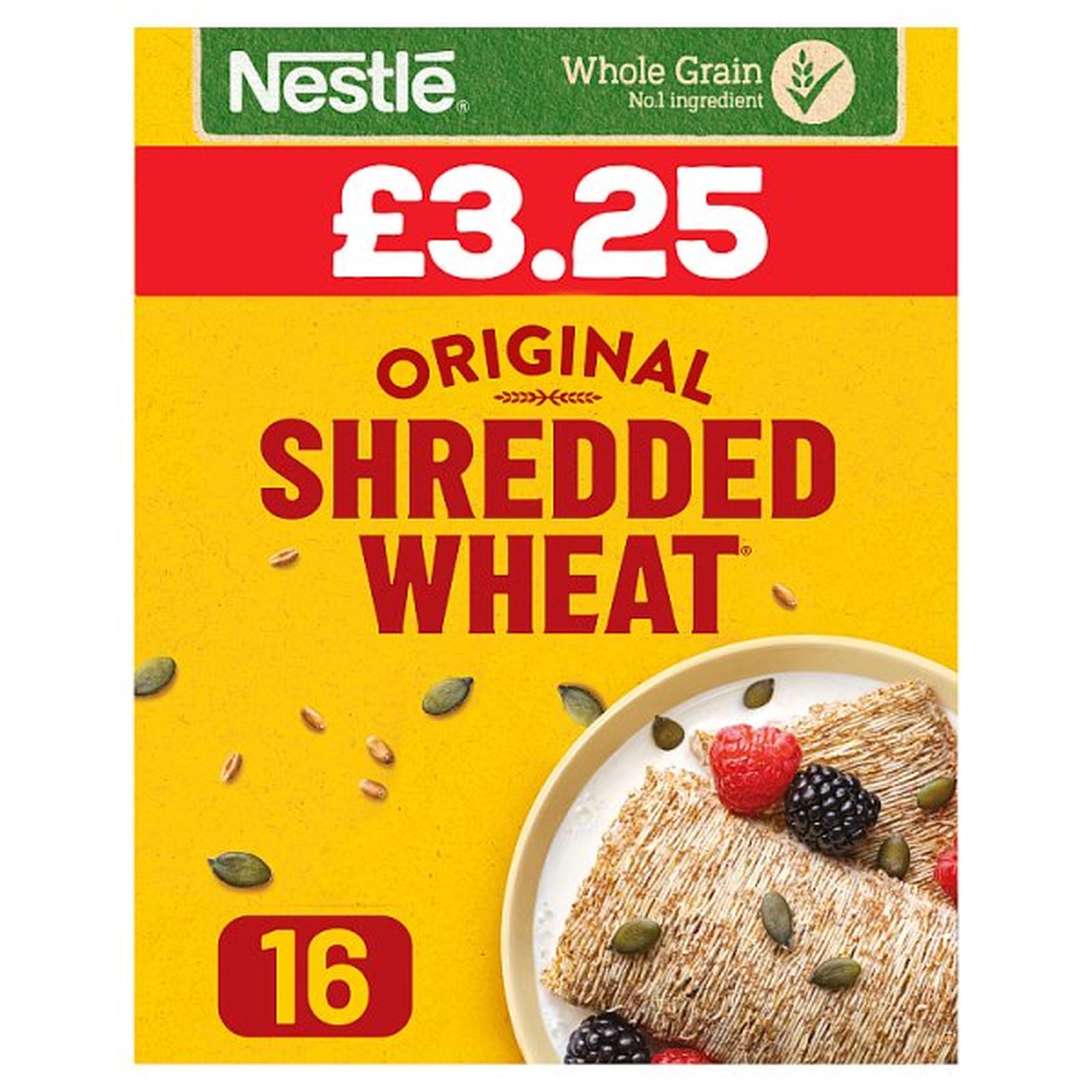 Nestlé Shredded Wheat Original Breakfast Cereal 16 Biscuits 360g