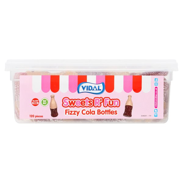 Vidal Sweets R' Fun Fizzy Cola Bottles 120 Pieces 864g – 1 x 120pcs