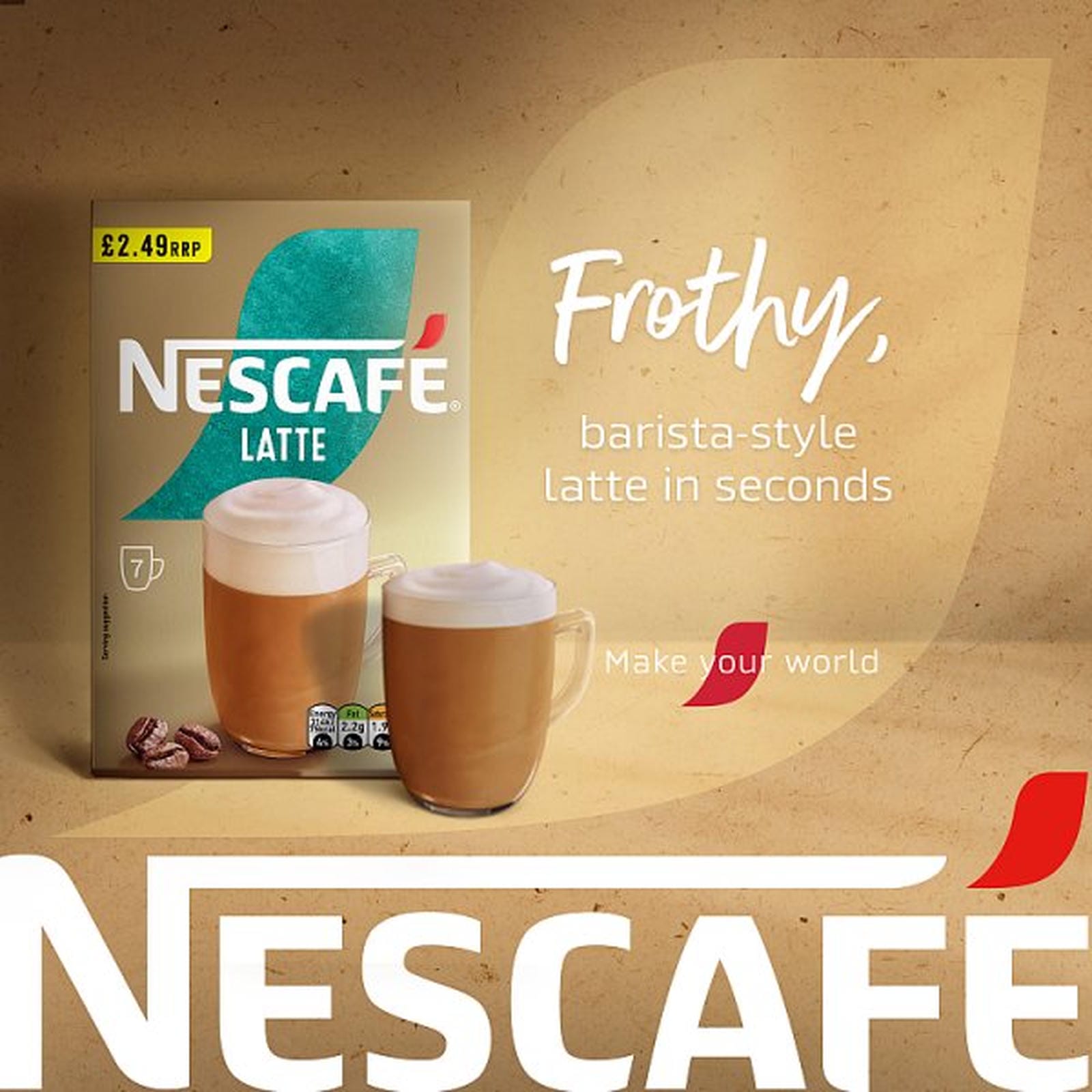 Nescafe Latte Instant Coffee 7 x 18g Sachets PMP