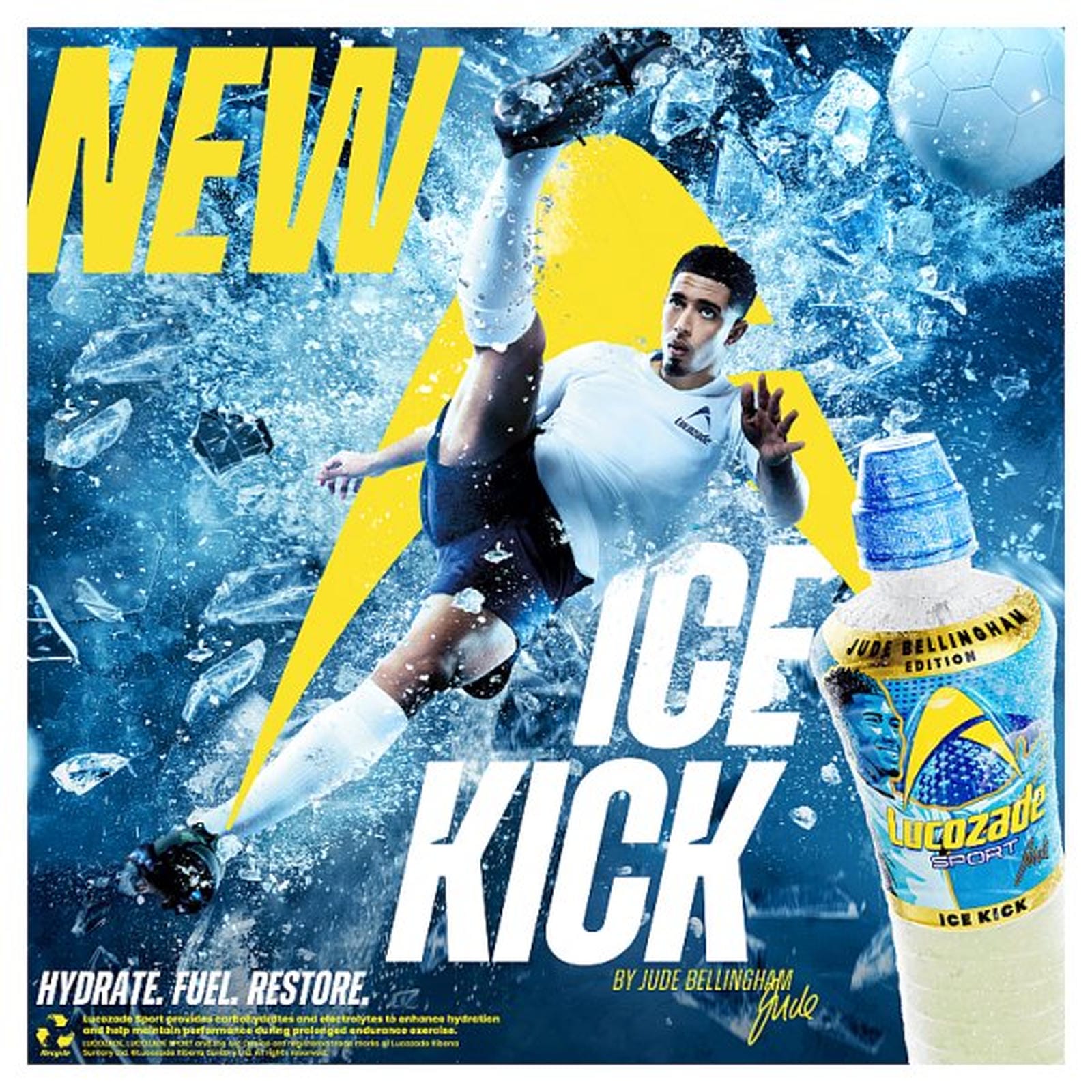Lucozade Sport Drink Ice Kick Jude Bellingham Edition 500ml PMP £1.60