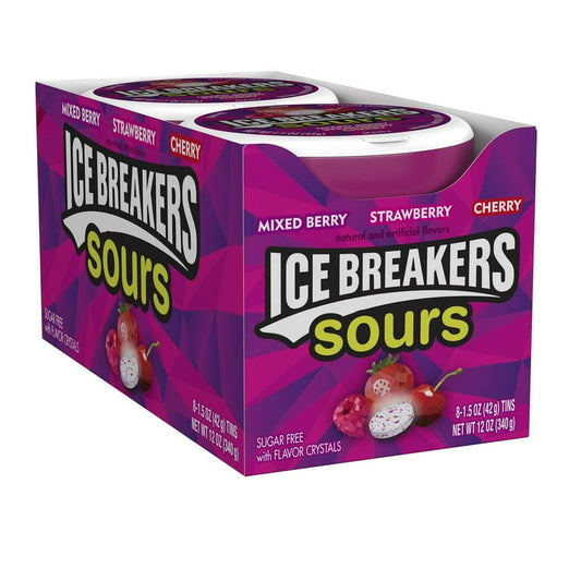 Ice Breakers Sours Strawberry Mixed Berry 42g – 8 x 42g