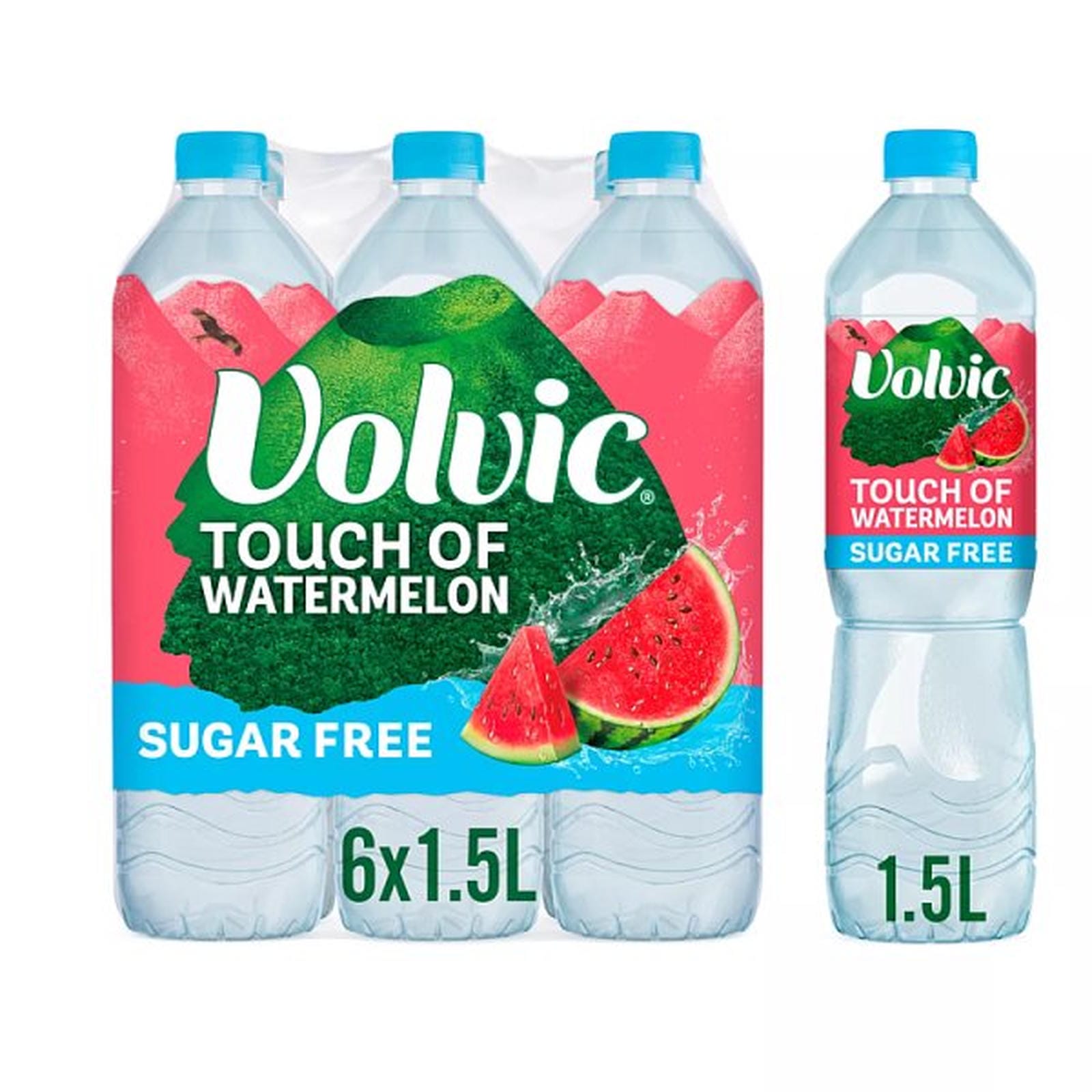 Volvic Touch of Fruit Watermelon Sugar Free Still Flavoured Water 1.5L