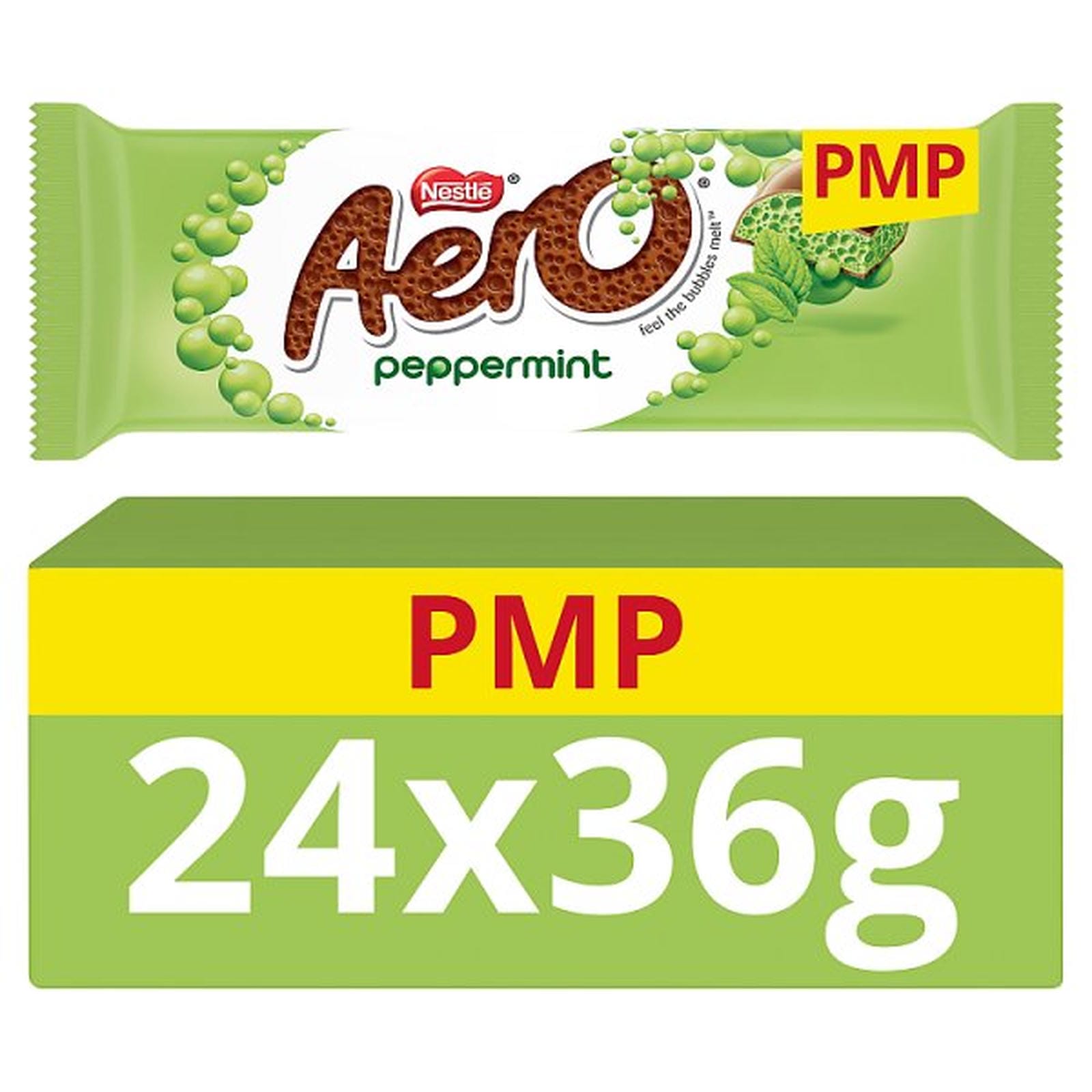 Aero Bubbly Peppermint Chocolate Bar 36g PMP 89p