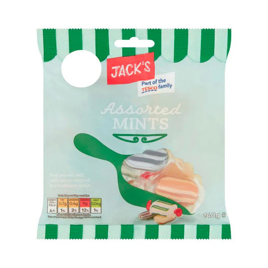 Jack's Assorted Mints 140g – 12 x 140g