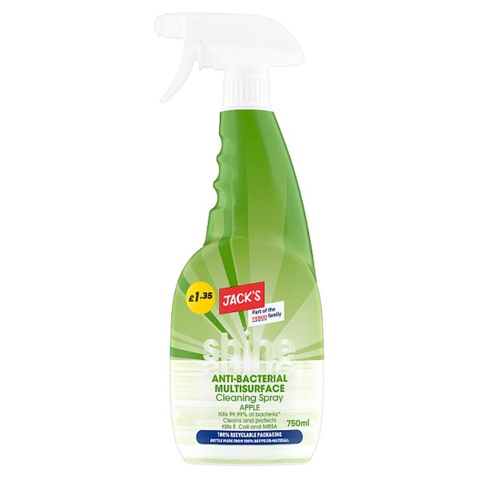 Jack's Anti-Bacterial Multisurface Cleaning Spray Apple 750ml