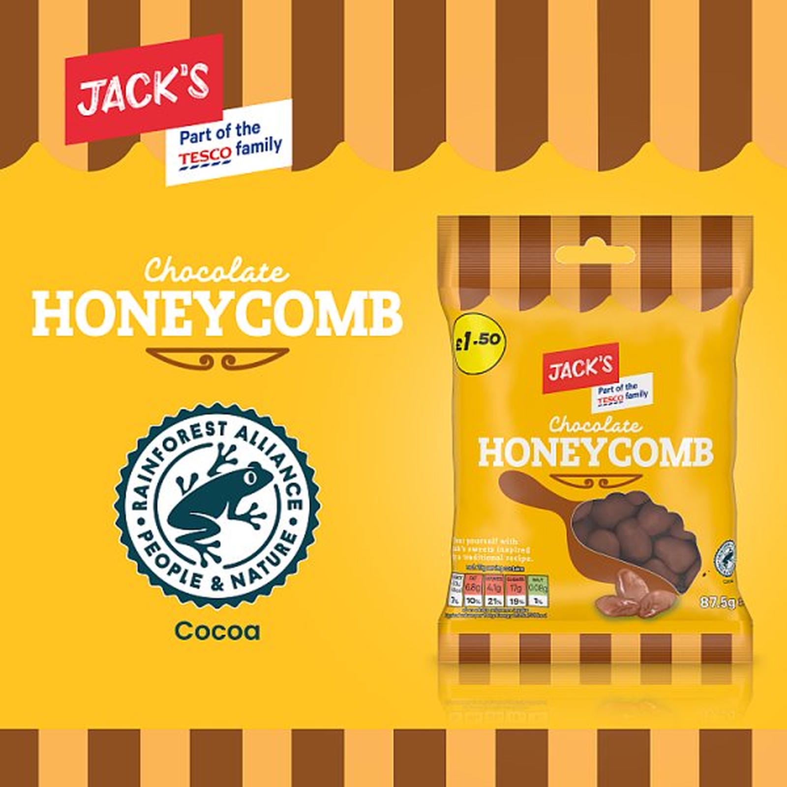 Jack's Chocolate Honeycomb 87.5g