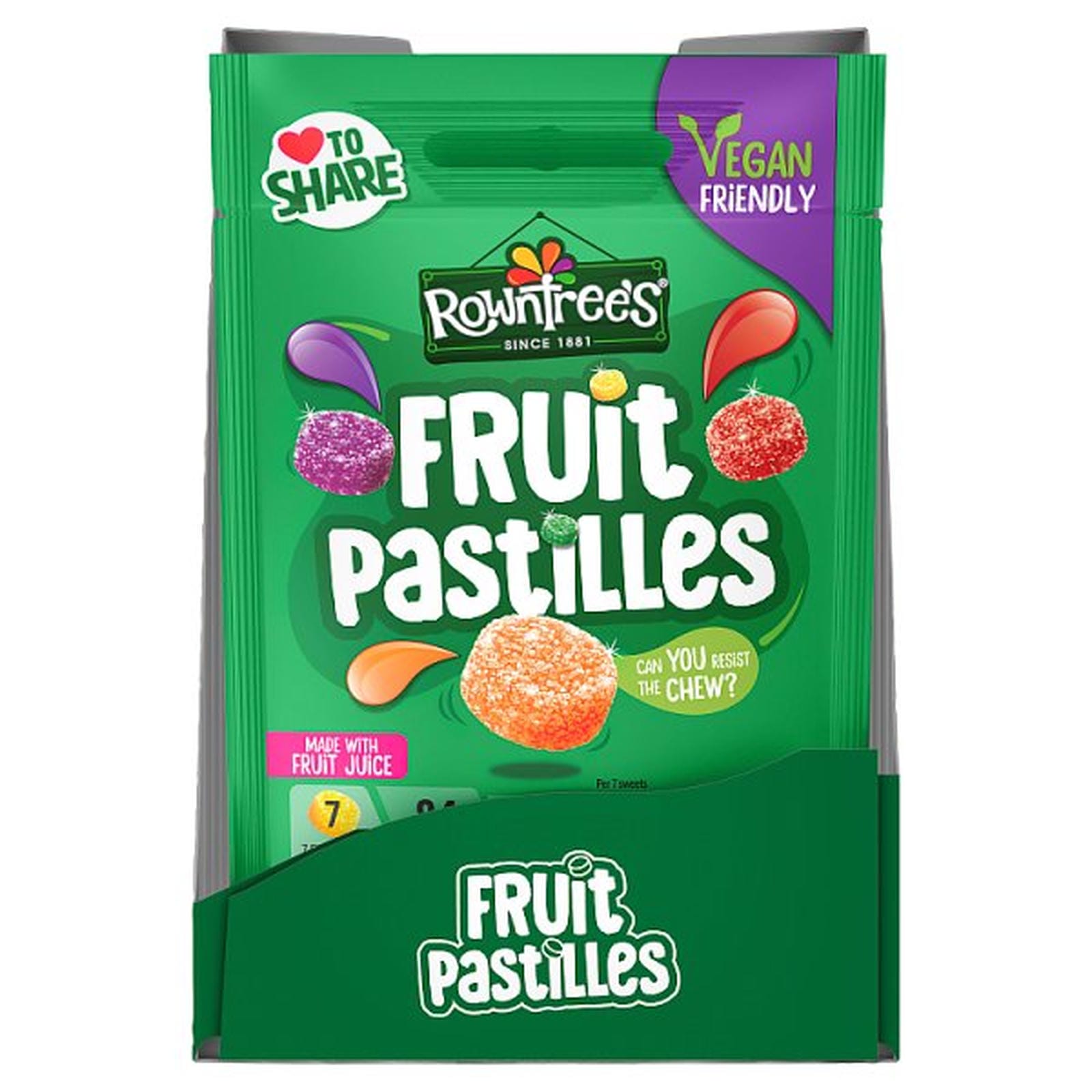 Rowntree's Fruit Pastilles Sweets Sharing Bag 143g