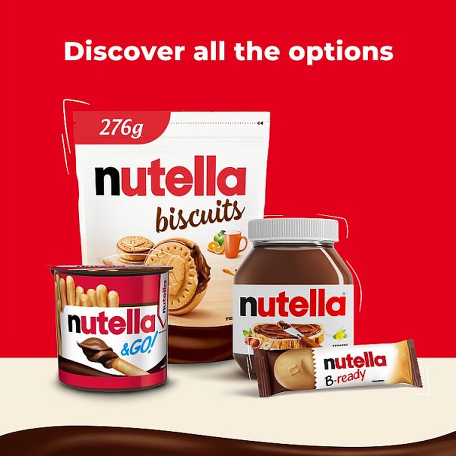 NUTELLA® B-ready 132g - 6 Bars x 22g Wafers filled with Nutella