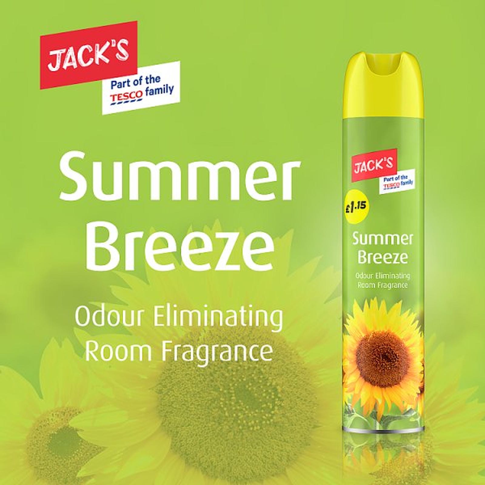 Jack's Summer Breeze Odour Eliminating Room Fragrance 240ml