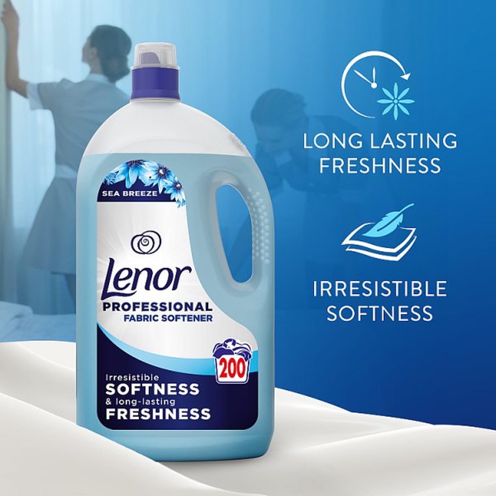 Lenor Professional Fabric Softener, Sea Breeze 4L