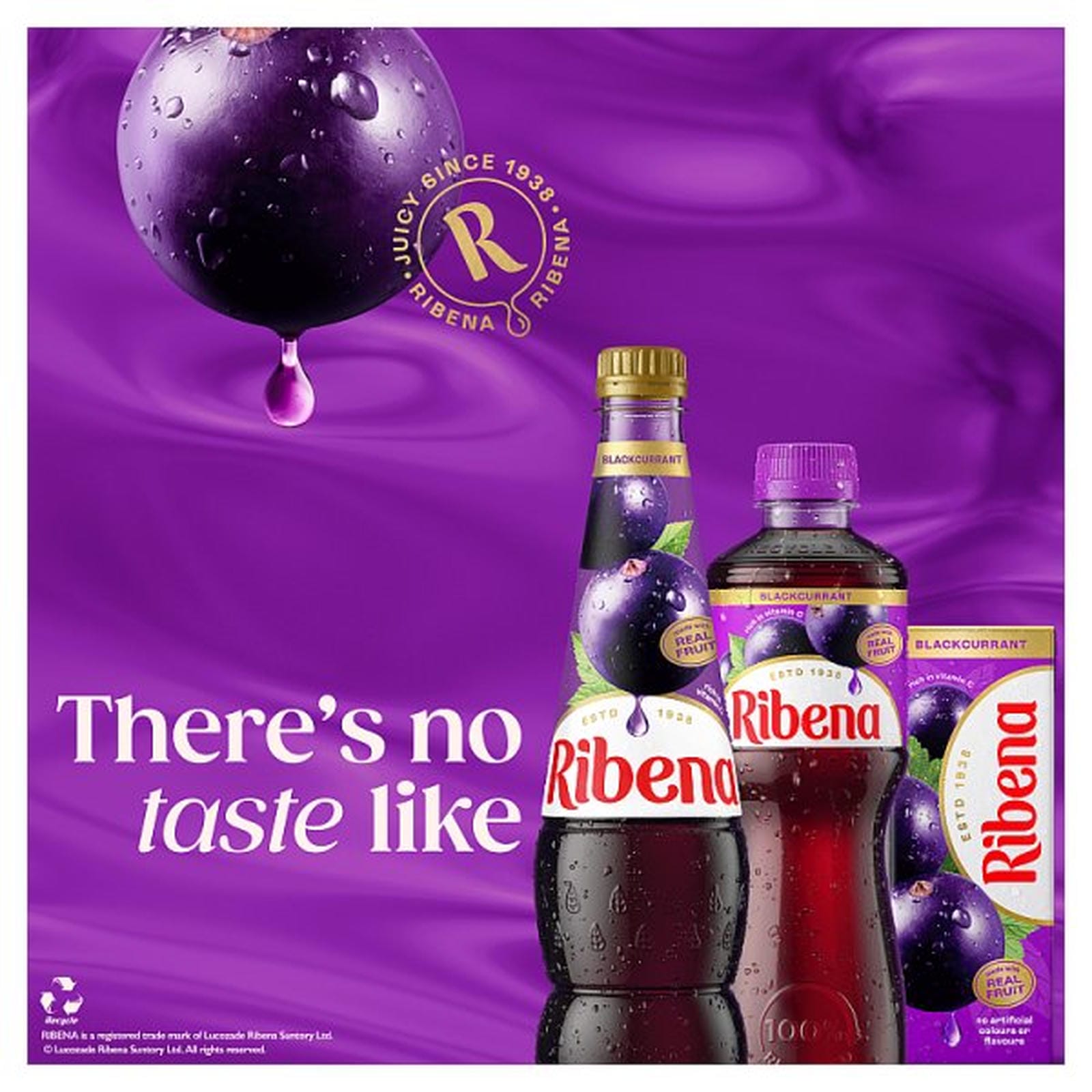 Ribena Blackcurrant Juice Drink Carton 250ml PMP 75p