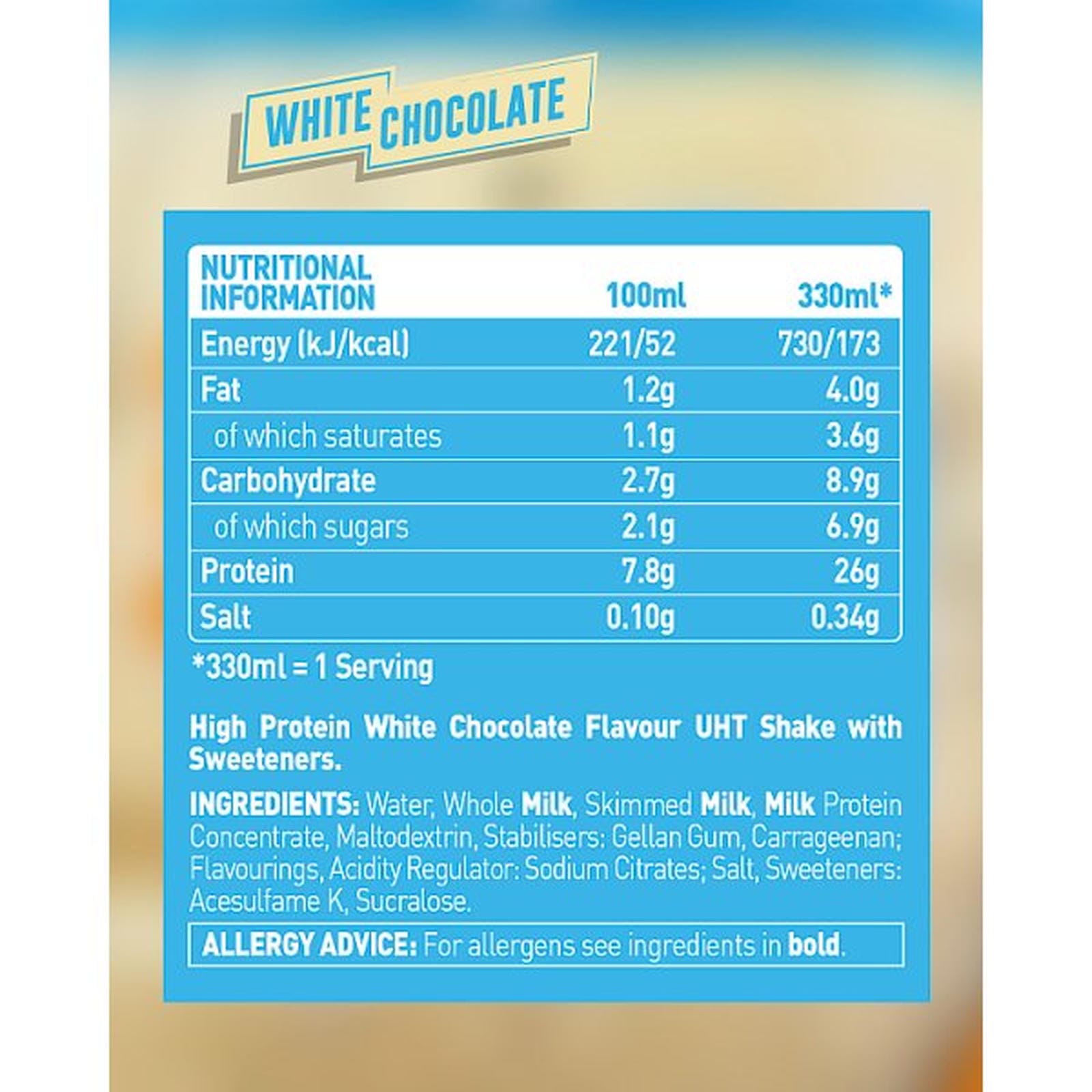 Grenade White Chocolate Flavour Protein Shake 330ml