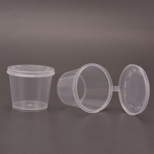 CaterPro 25 Plastic PP Sauce Pots with Lids 113ml – 20 x 25s