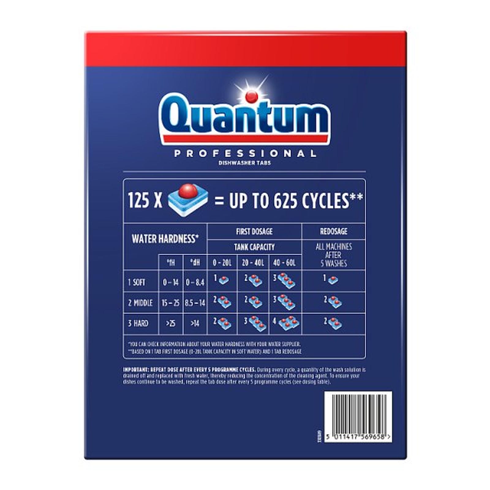 Quantum Professional by Finish Dishwasher Tablets 125 Tabs