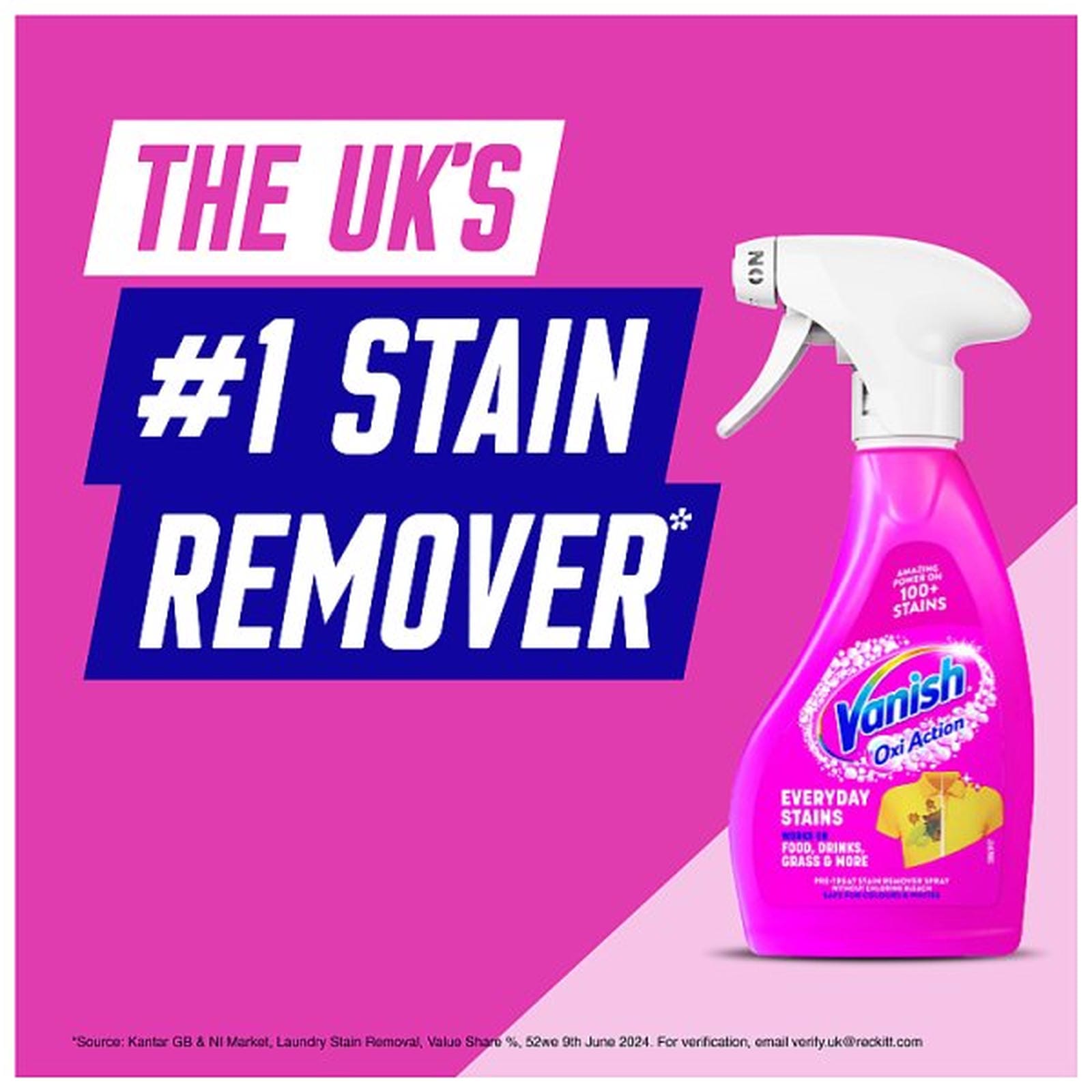Vanish Oxi Action Fabric Stain Remover Pre-Wash Spray 250ml
