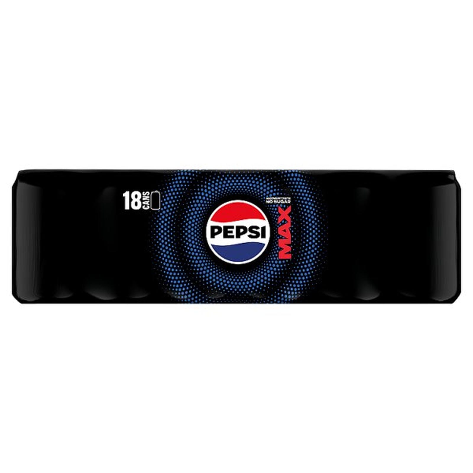 Pepsi Max No Sugar Cola Cans 18 x 330ml