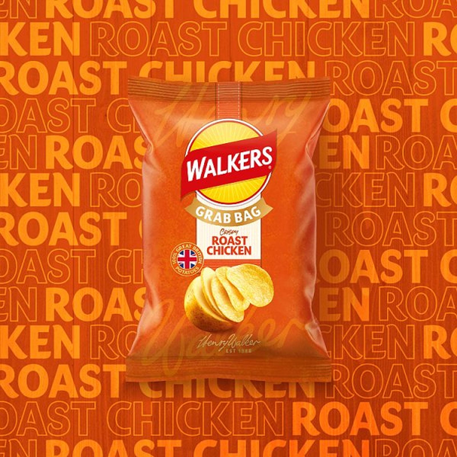 Walkers Roast Chicken Grab Bag Crisps 45g