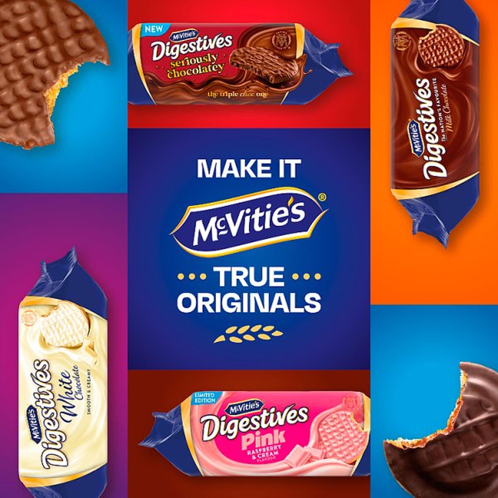 McVitie's Limited Edition Digestives Pink Raspberry & Cream Flavour 232g
