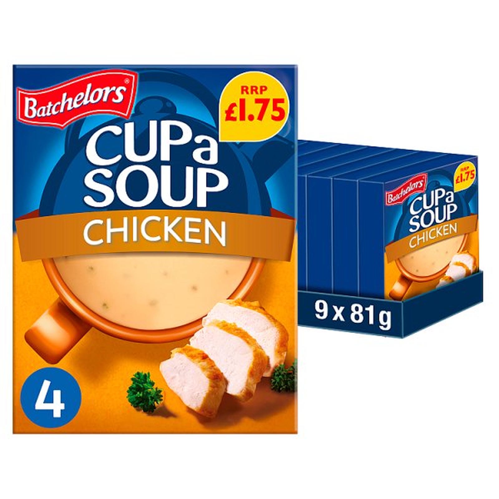Batchelors Cup a Soup Chicken 4 Instant Soup Sachets 81g