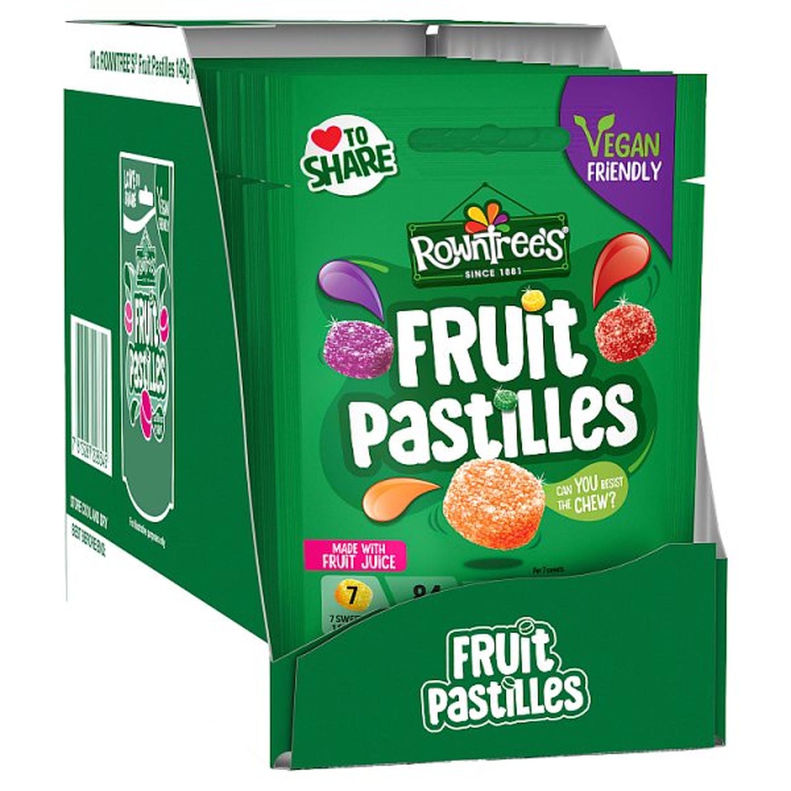 Rowntree's Fruit Pastilles Sweets Sharing Bag 143g