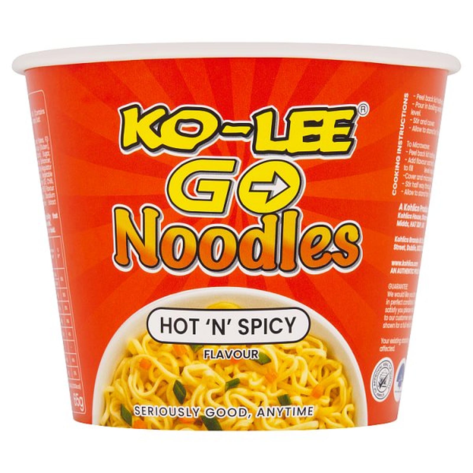 Ko-Lee Go Hot 'N' Spicy Flavour Noodles 65g