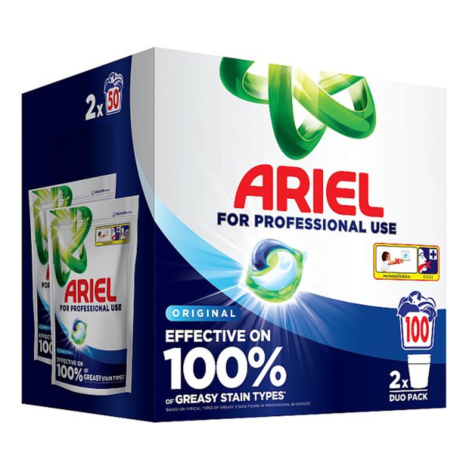 Ariel Professional All-in-1 Pods Washing Detergent Capsules Colour 100 Washes
