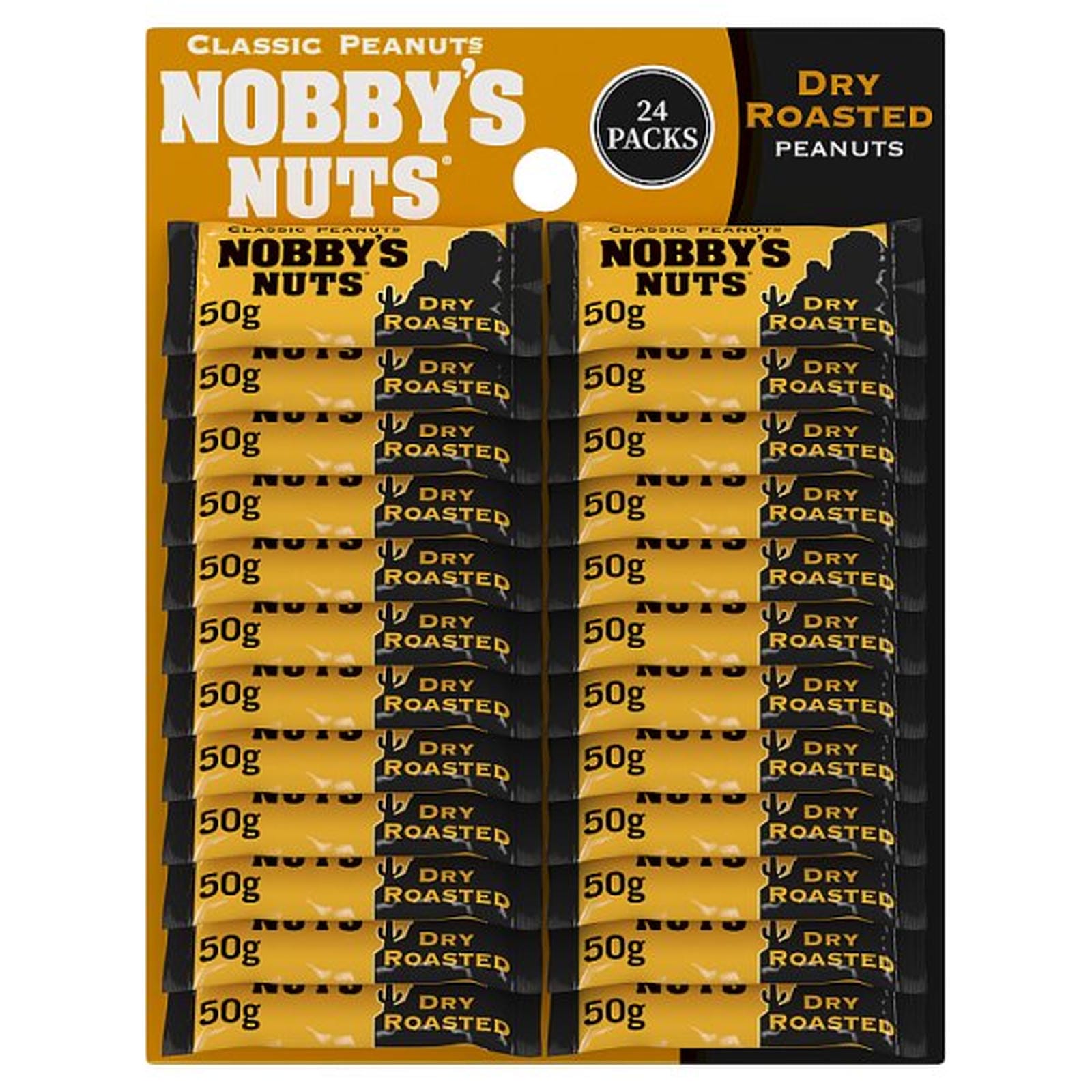 Nobby's Nuts Dry Roasted Peanuts Pub Card 24x50g