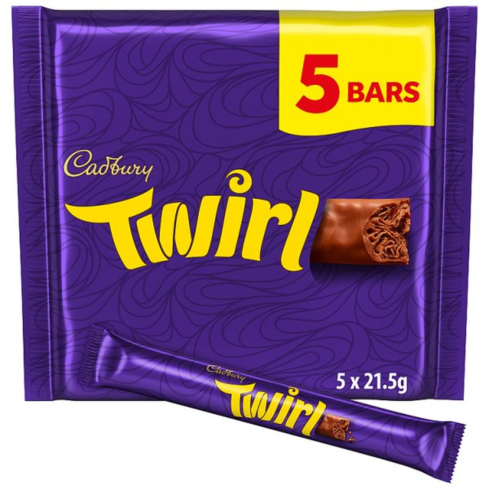 Cadbury Twirl Milk Chocolate 5 Pack Multipack 107.5 g