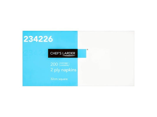 Chef's Larder 2 Ply Napkins – 1 x 200pk