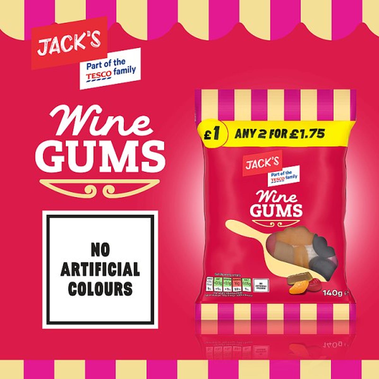 Jack's Wine Gums 140g
