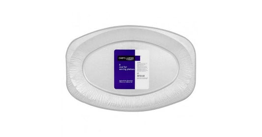 Chef's Larder 10 Oval foil Serving Platters 350mm – 1 x 10pk