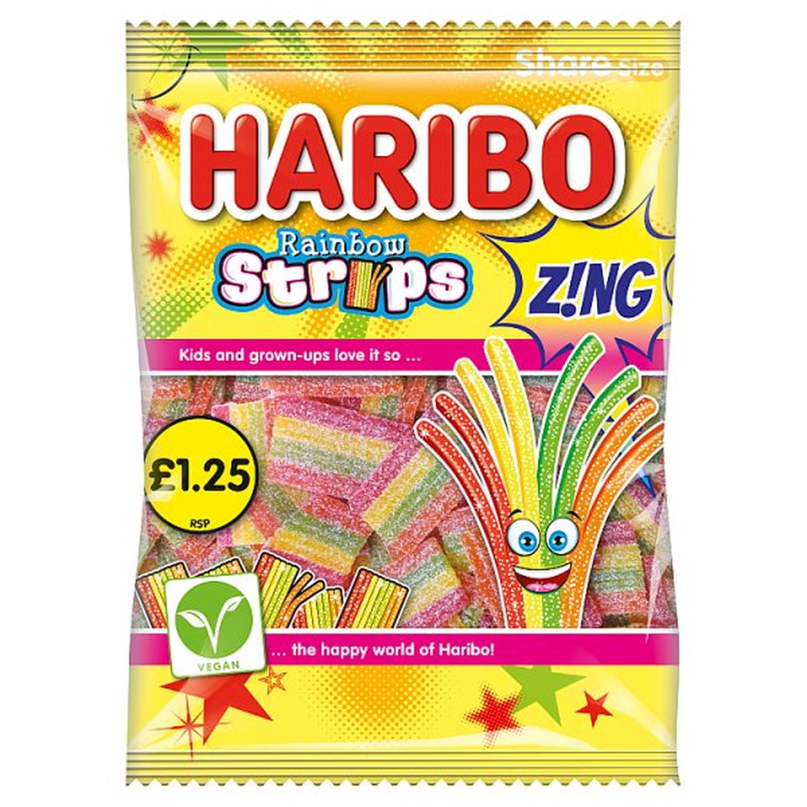 HARIBO Rainbow Strips Zing 130g